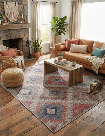 7' 3 x 7' 3 Washable Sisu Square Rug