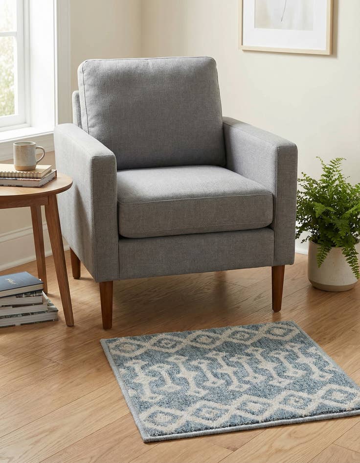 Detail image of 1' 4 x 1' 4 Eco Trellis Sample Rug