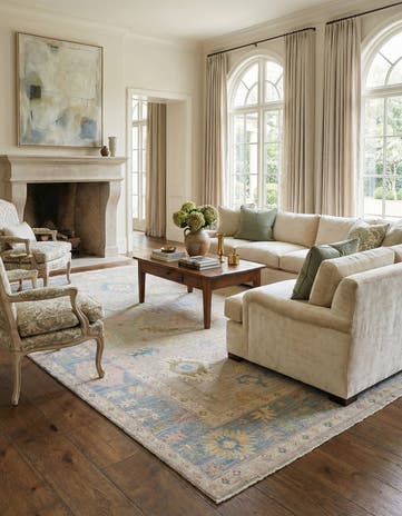 10' 2 x 13' 10 Hand Knotted Oushak Rug