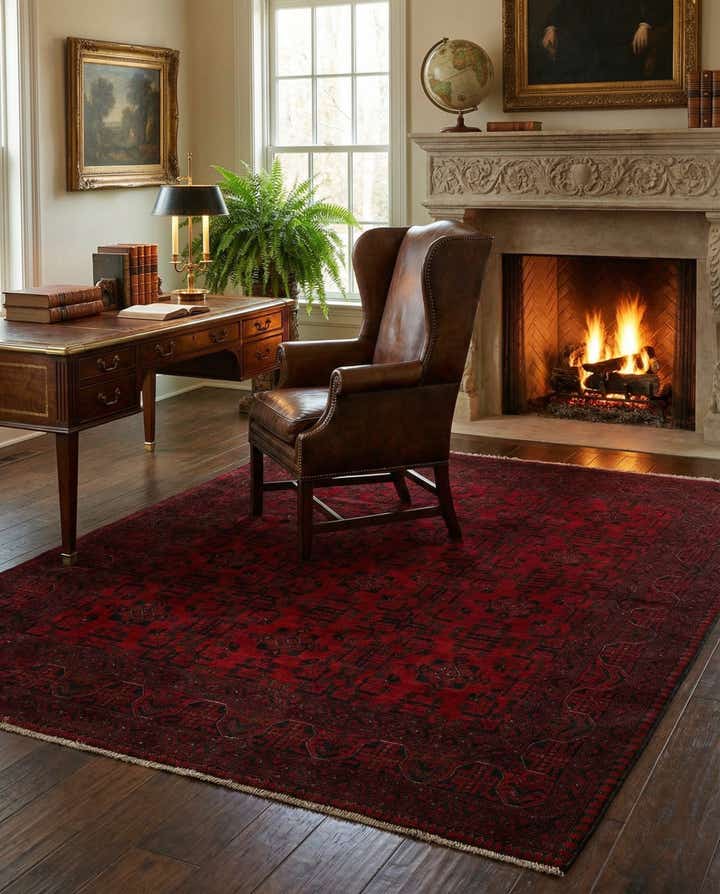 6' 11 x 9' 6 Hand Knotted Khal Mohammadi Wool Rug