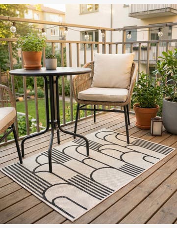 2' x 3' Easy-Clean Modern Indoor / Outdoor Rug