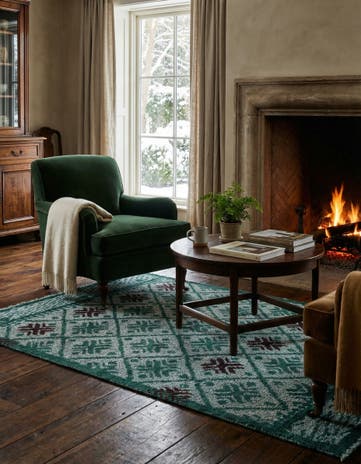 4' 11 x 7' Hand Knotted Darya Wool Rug