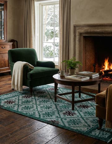 4' 11 x 7' Hand Knotted Darya Wool Rug
