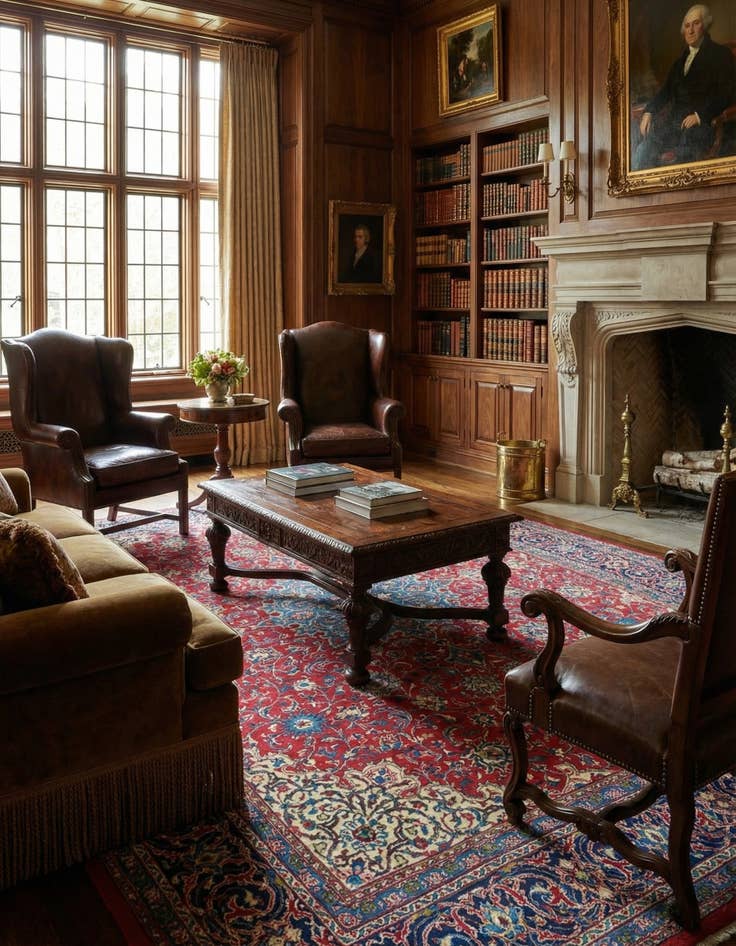 Detail image of  9' 8 x 13'  Hand Knotted Sarough Persian Wool Rug