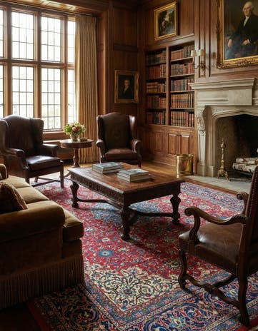 9' 8 x 13' Hand Knotted Sarough Persian Wool Rug