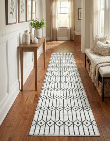 2' 7 x 16' 5 Lattice Trellis Runner Rug