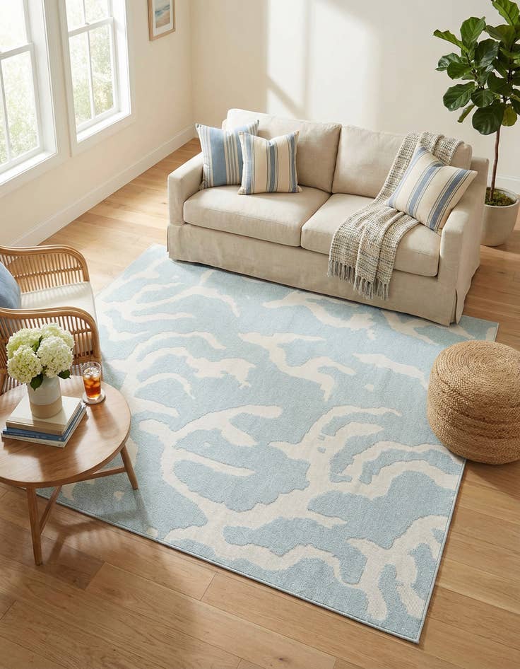 Detail image of 7' 10 x 7' 10 Easy-Clean Sabrina Soto Indoor / Outdoor Square Rug