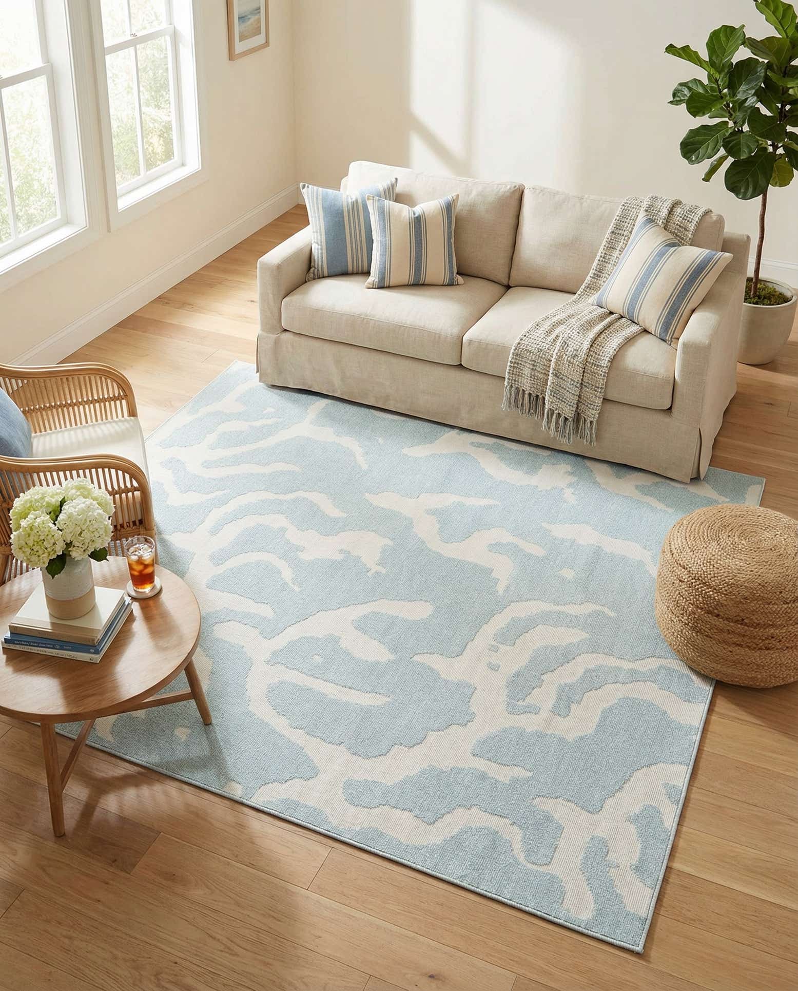 7' 10 x 7' 10 Easy-Clean Sabrina Soto Indoor / Outdoor Square Rug