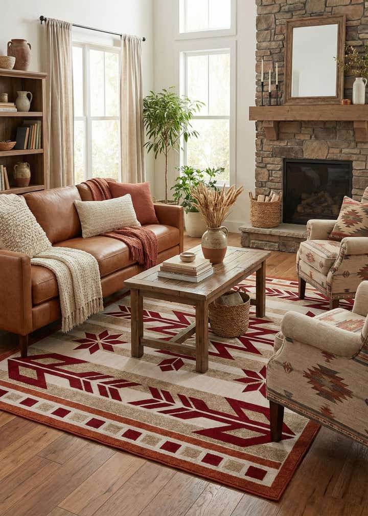 7' x 10' Easy-Clean Modern Indoor / Outdoor Rug