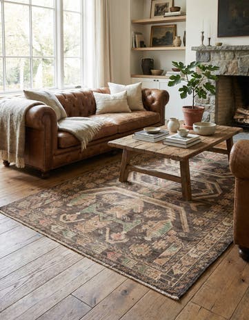3' 9 x 6' 3 Hand Knotted Ultra Vintage Persian Wool Rug