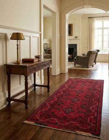 2' 7 x 6' 4 Hand Knotted Khal Mohammadi Wool Runner Rug