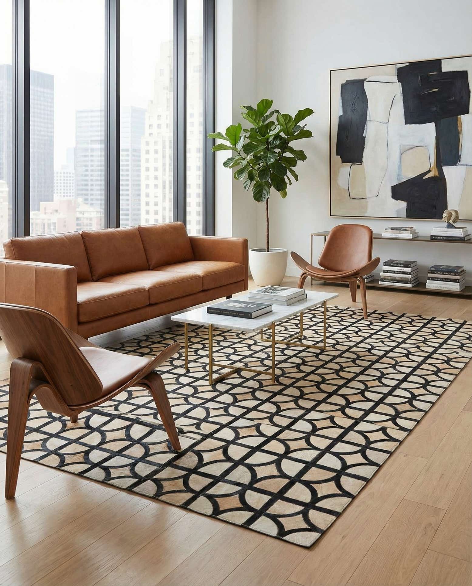 5' x 7' 10 Cowhide Rug