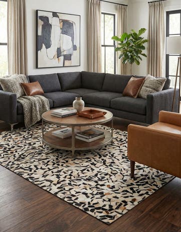 5' 1 x 7' 11 Cowhide Stocks Rug