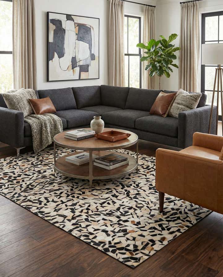 5' 1 x 7' 11 Cowhide Stocks Rug