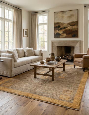 5' x 6' 7 Hand Knotted Modern Ziegler Rug