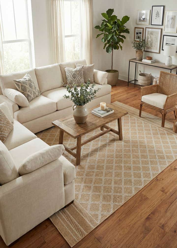 7' 10 x 10' Easy-Clean Trellis Indoor / Outdoor Rug