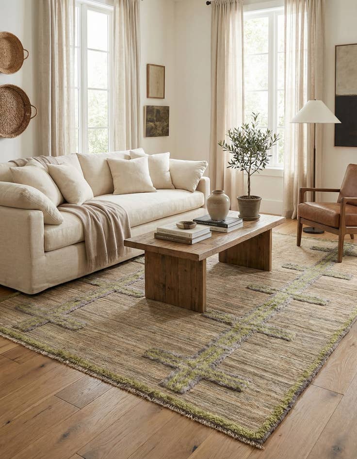 Detail image of  8' x 10' 1  Hand Knotted Darya Wool Rug