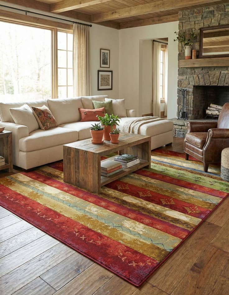 Detail image of 10' x 12' 2 Easy-Clean Modern Indoor / Outdoor Rug