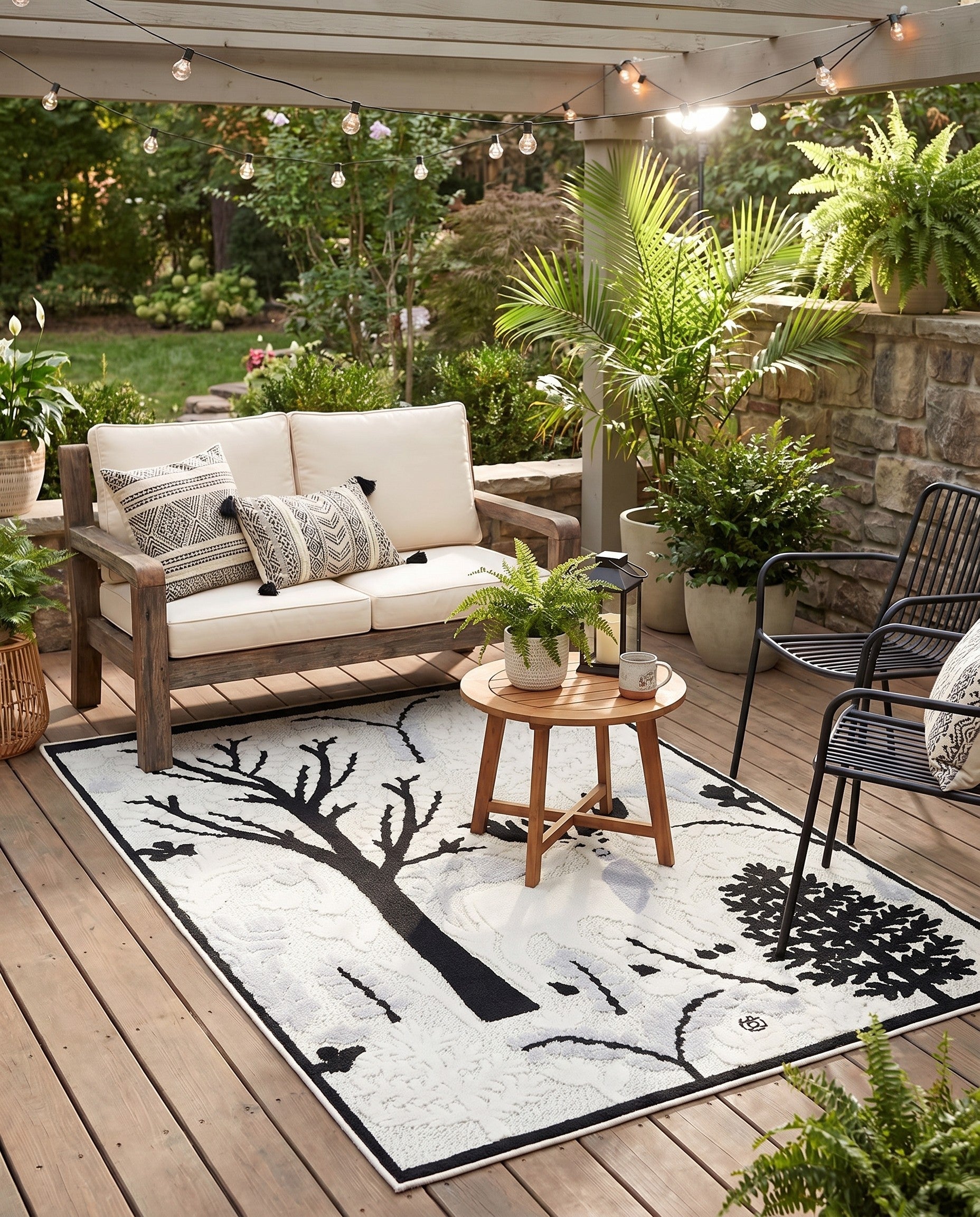 5' 3 x 7' 7 Easy-Clean Indoor / Outdoor Rug