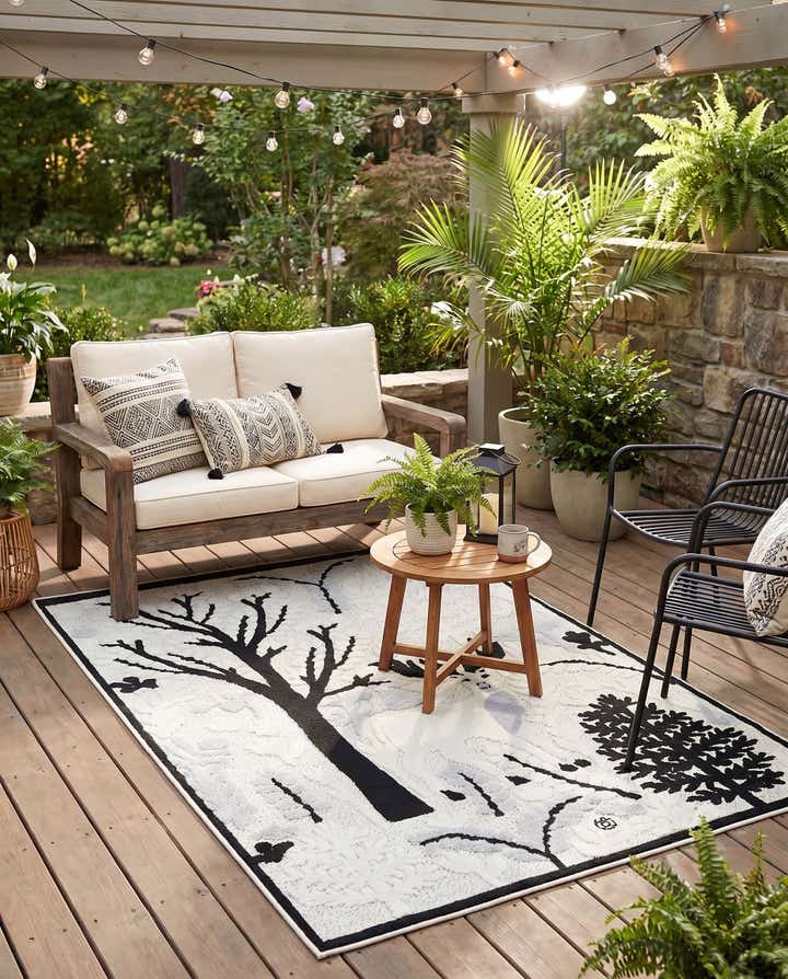 5' 3 x 7' 7 Easy-Clean Indoor / Outdoor Rug