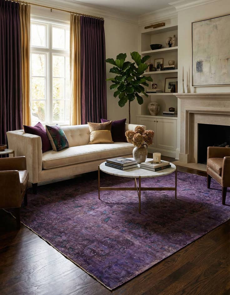 Detail image of 7' 1 x 9' 4  Hand Knotted Ultra Vintage Persian Wool Rug