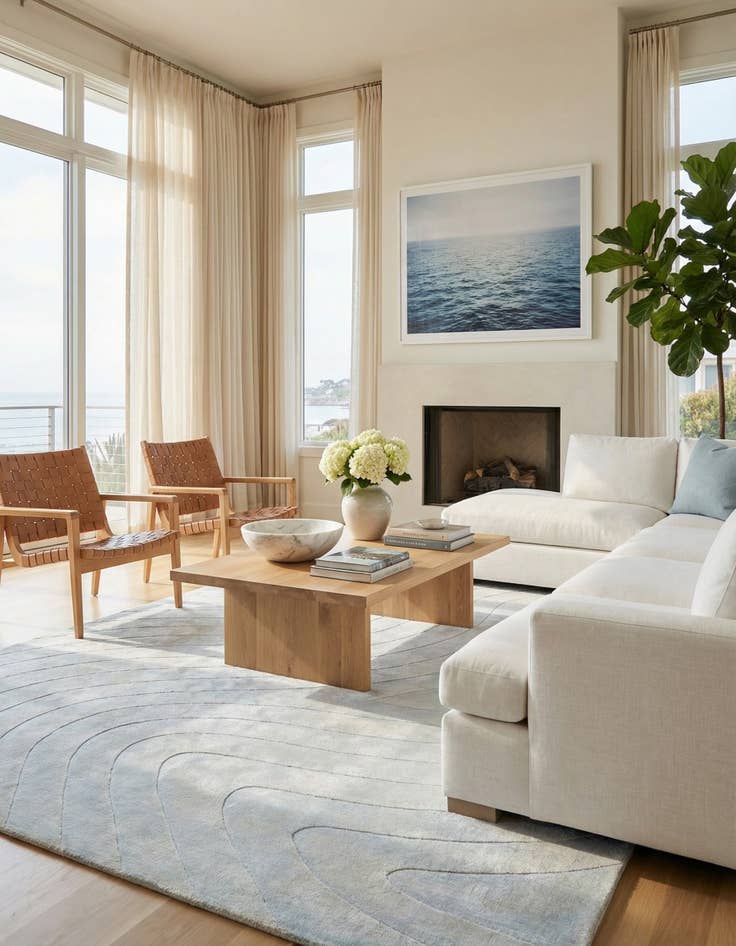 Detail image of 6' 9 x 9' 9  Hand Knotted Darya Wool Rug