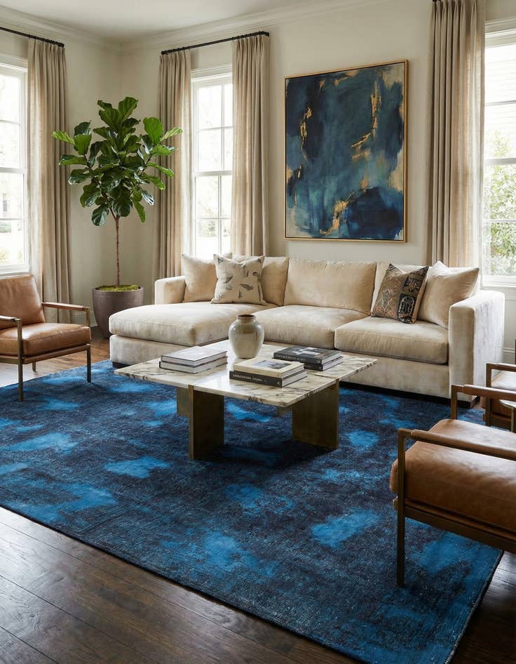 Detail image of 7' 7 x 11'  Hand Knotted Ultra Vintage Persian Wool Rug