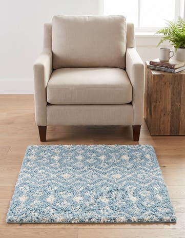 3' x 3' Moroccan Trellis Shag Square Rug