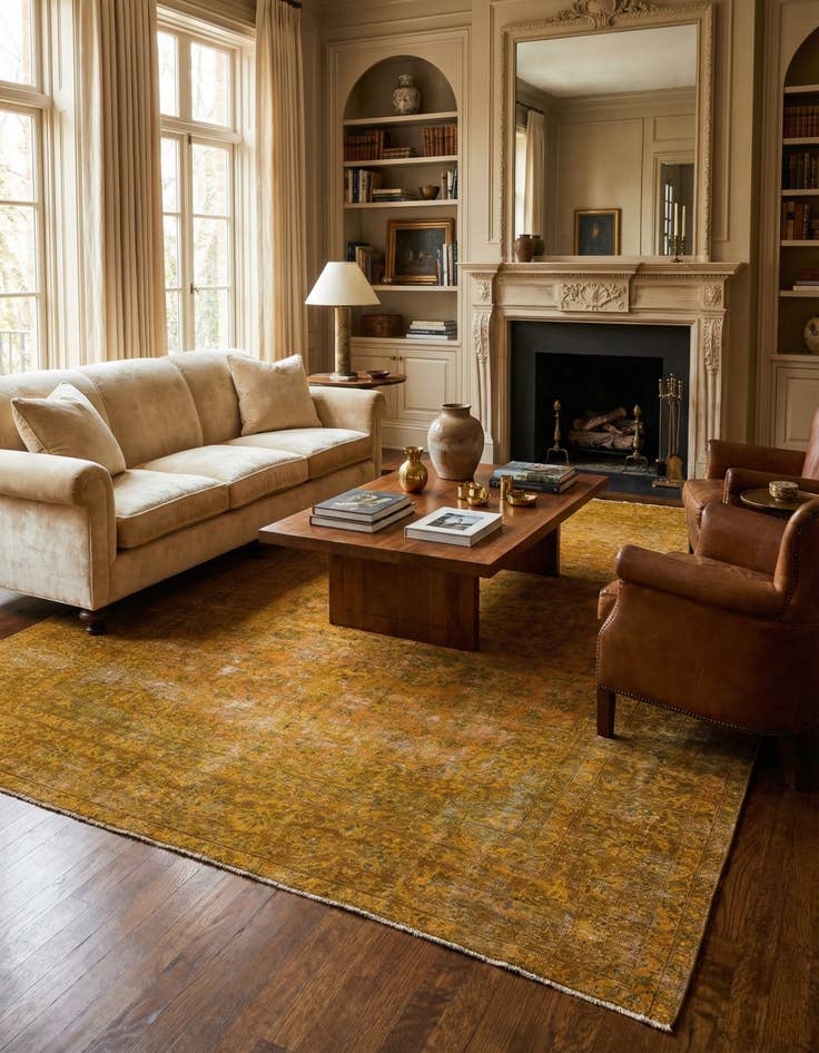 Detail image of 9' 9 x 12' 5  Hand Knotted Ultra Vintage Persian Wool Rug