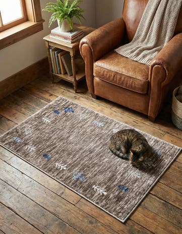 Gray Brown Gabbeh Rug