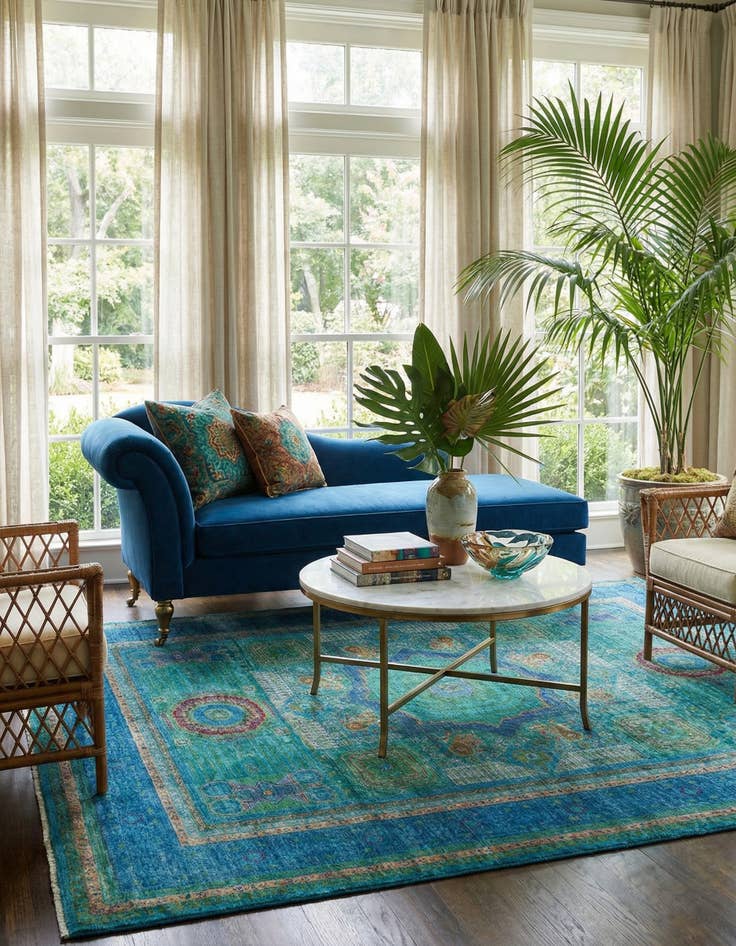 Detail image of 6' 11 x 9' 10 Mamluk Wool Rug