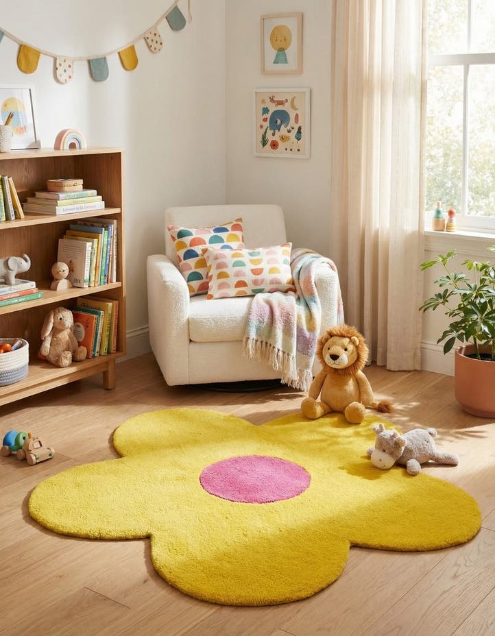 3' 1 x 3' 1 Happy Rugs Funky Flower...