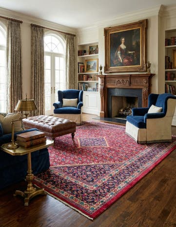 9' 9 x 12' 8 Hand Knotted Farahan Persian Wool Rug