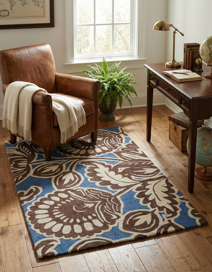 Detail image of 4' 8 x 7' 4 Agra Rug