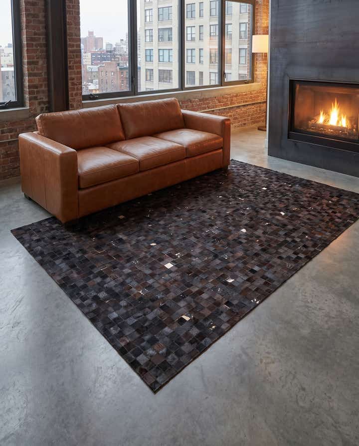 150cm x 245cm Cowhide Leather Teppich