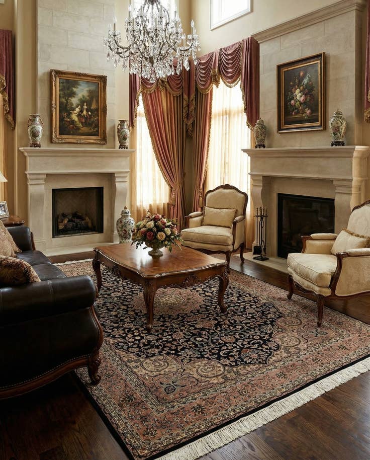 Detail image of 6' 7 x 10' Hand Knotted Kashan Oriental Wool Rug