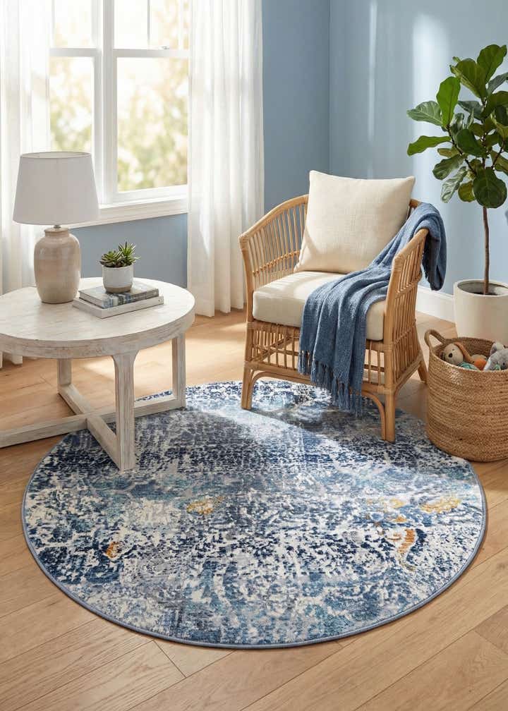 3' 7 x 3' 7 Malibu Round Rug