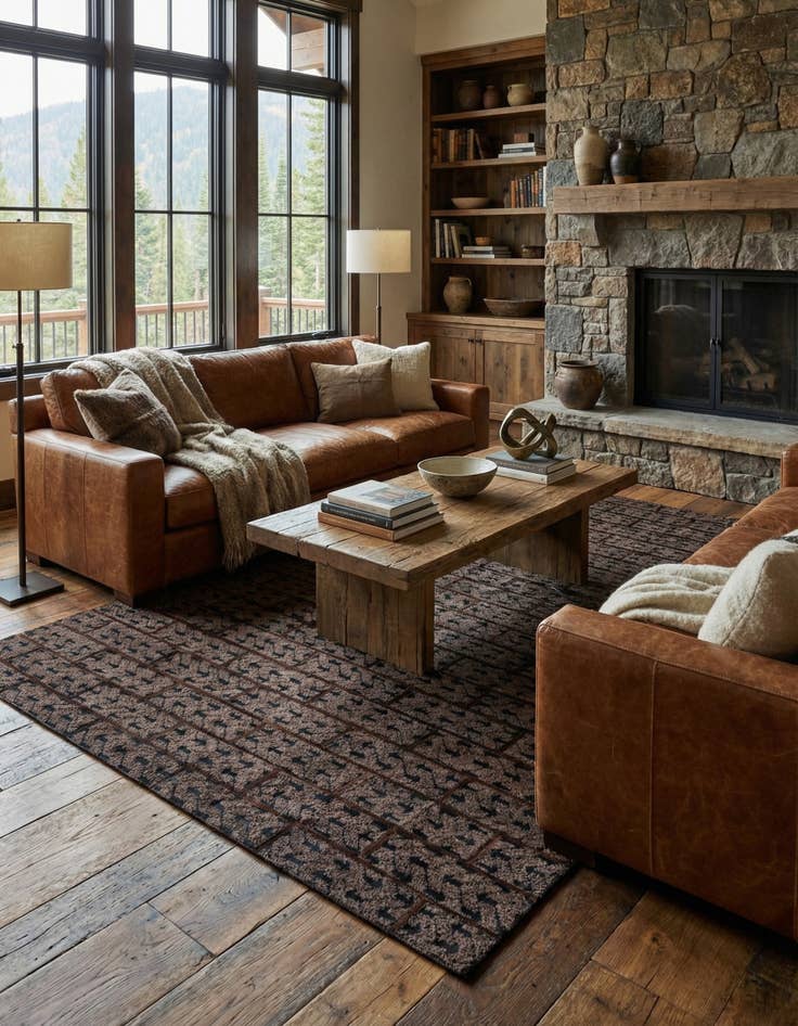 Detail image of  5' x 7' 8 Cowhide - Patchwork Rug