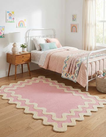 4' 1 x 6' 1 Happy Rugs Wiggles Wool