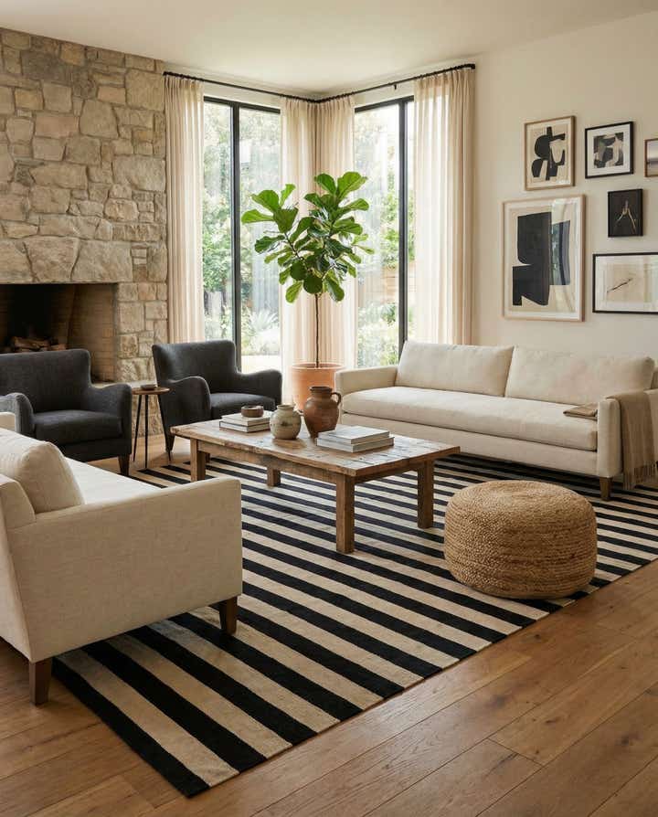 8' 4 x 9' 9 Hand Woven Kilim Modern Wool Rug