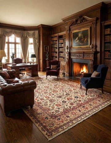 8' 10 x 12' 7 Sarouk Wool Rug