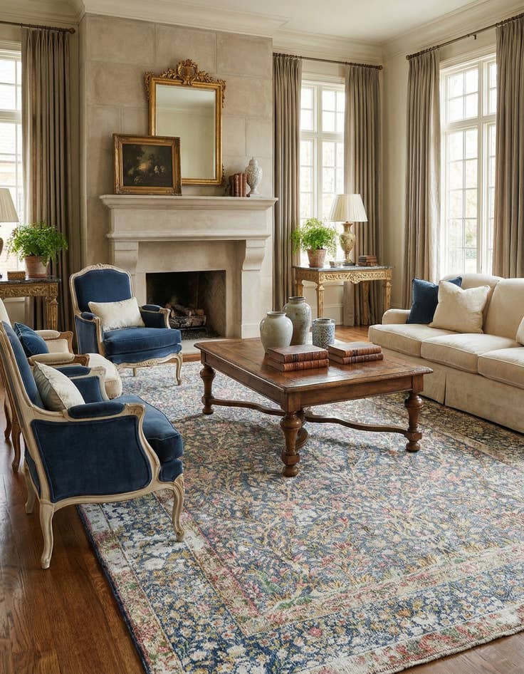 Detail image of 5' 7 x 9' 8 Vintage Royal Wool Rug