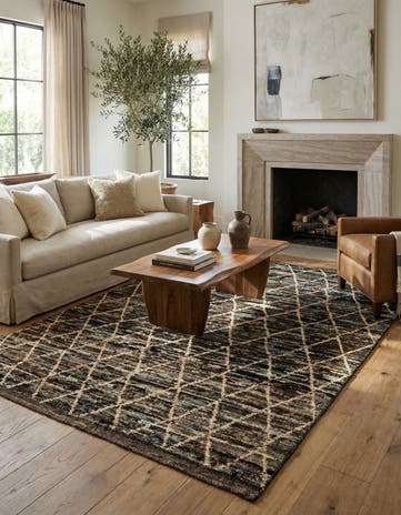 5' 9 x 8' Hand Knotted Moroccan Wool Rug