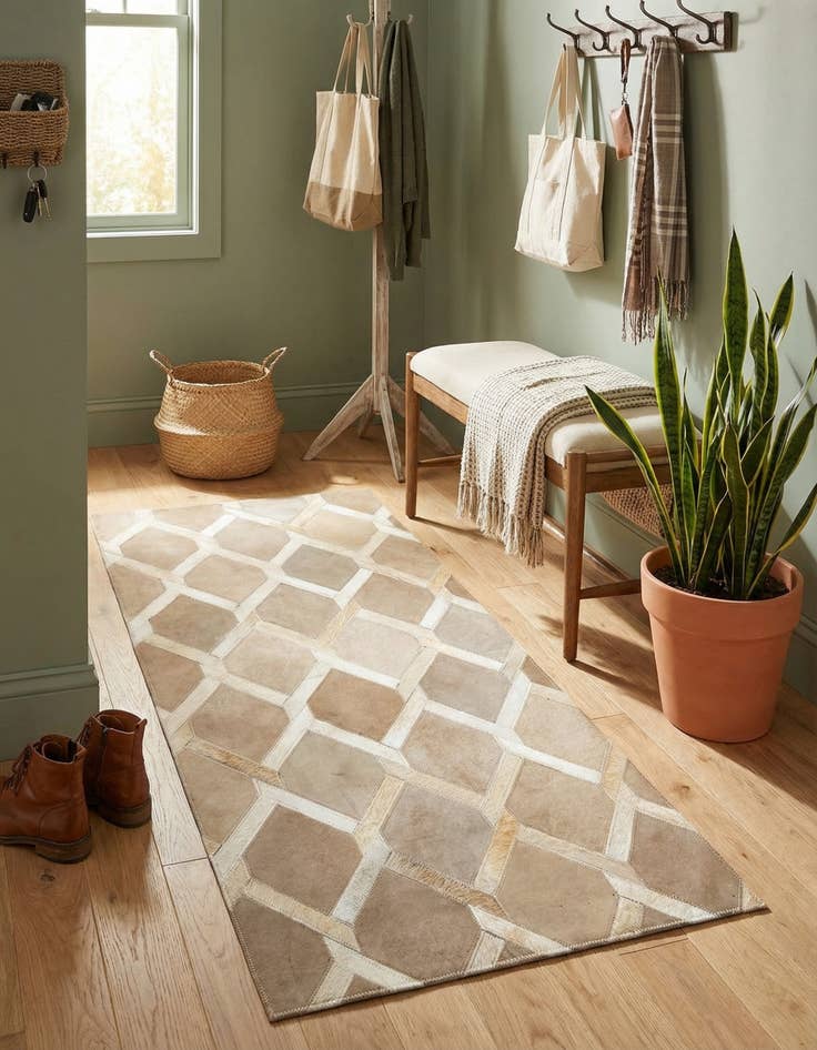 Detail image of 2' x 3' Cowhide Leather Rug