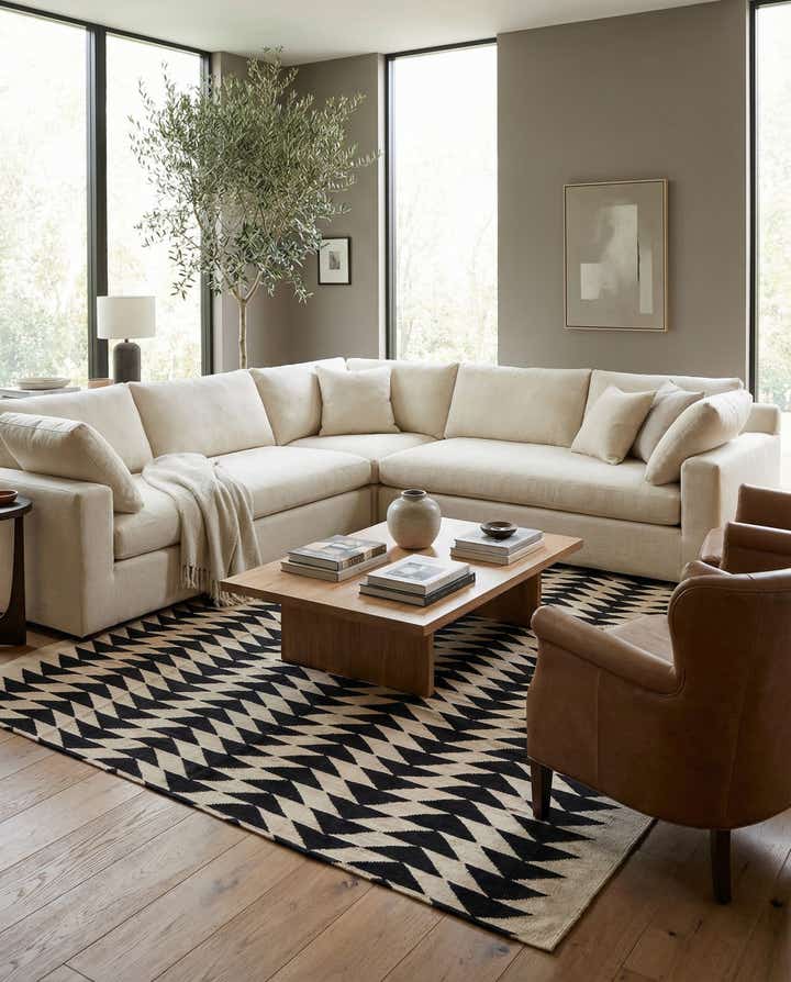 8' 3 x 10' Hand Woven Kilim Modern Wool Rug