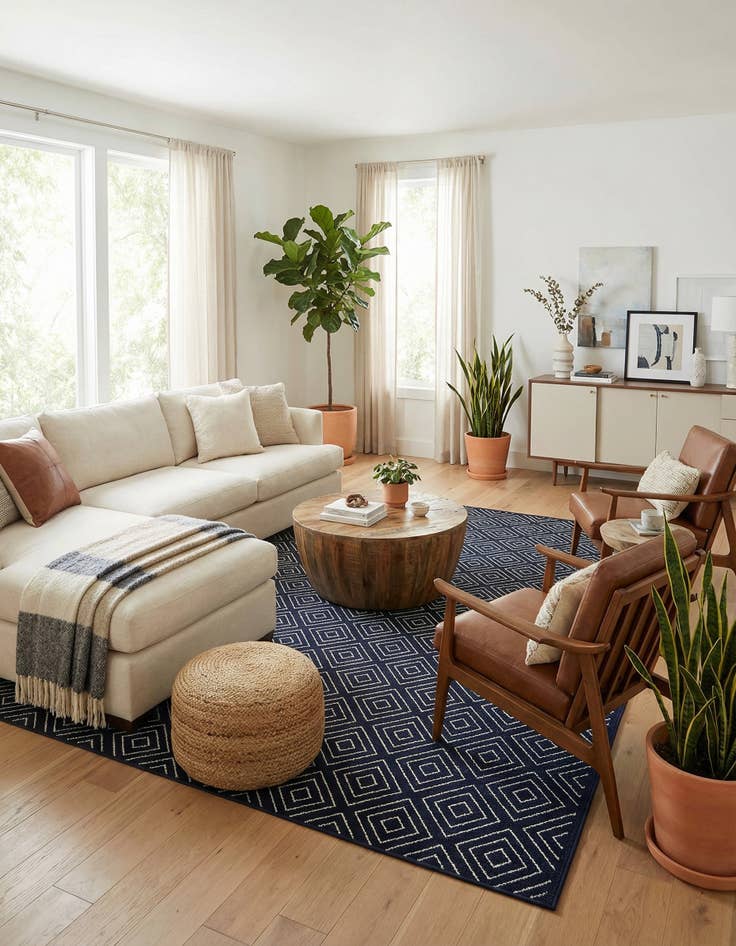Detail image of 10' x 14' Easy-Clean Sabrina Soto Indoor / Outdoor Rug