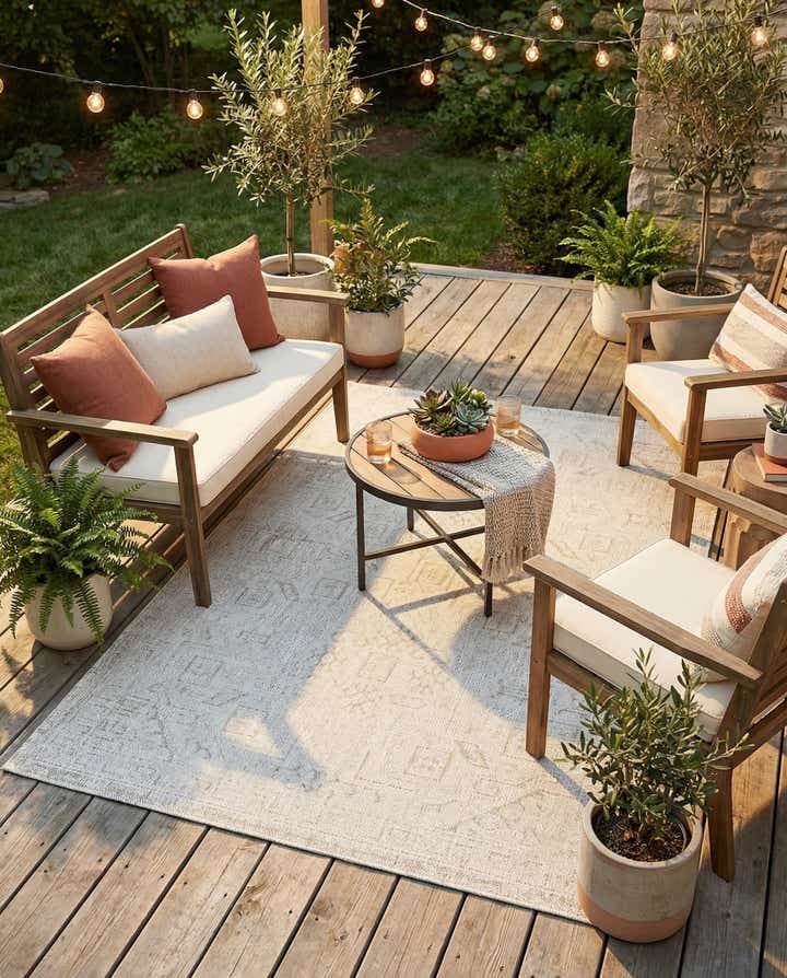 4' x 6' Easy-Clean Aztec Indoor / Outdoor Rug