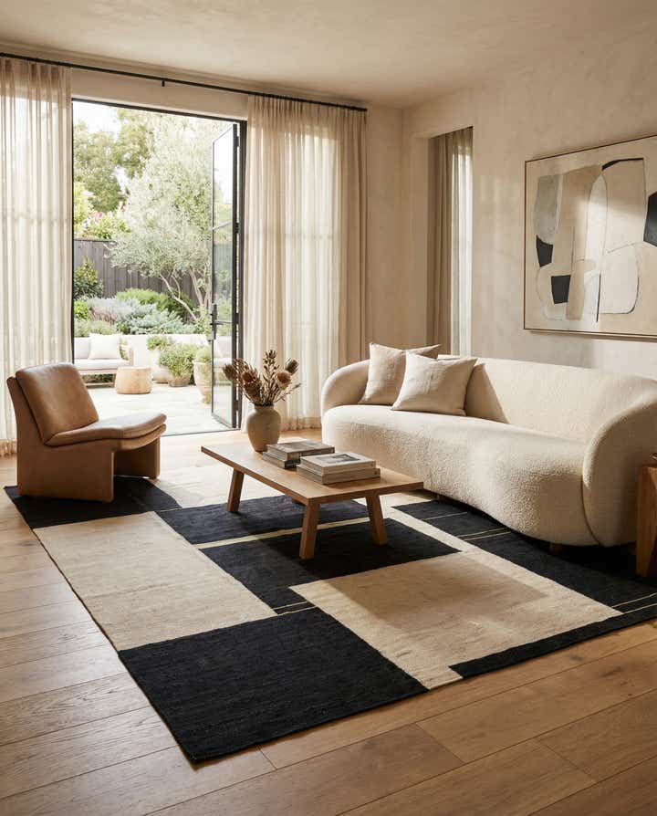 6' x 7' 7 Hand Woven Kilim Modern Wool Rug