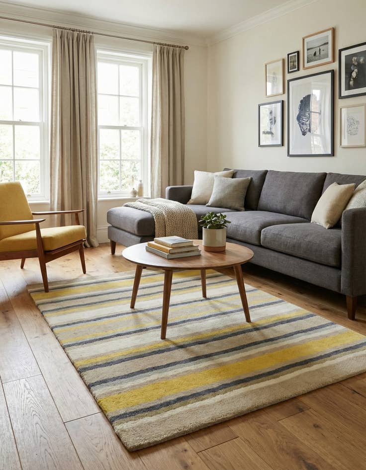 Detail image of 4' x 5' 7 Luna Wool Rug