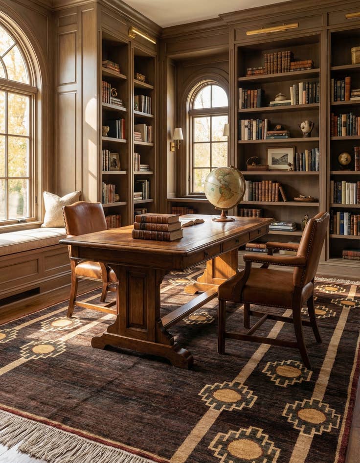 Detail image of 6' 11 x 9' 8  Hand Knotted Modern Ziegler Rug